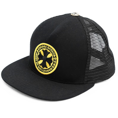 Chrome Hearts CH Plus Patch Trucker Cap "Black/Yellow"