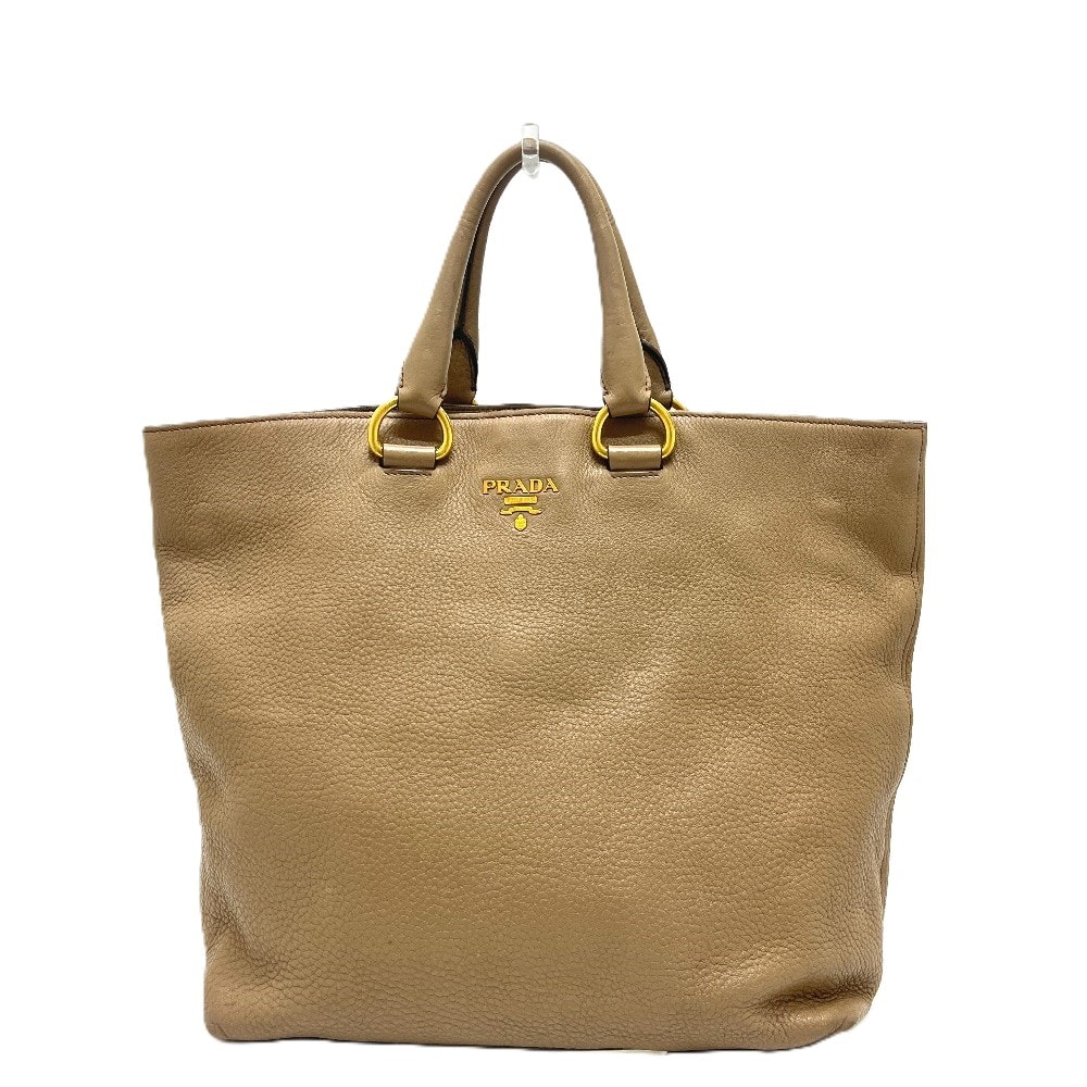 プラダ PRADA ロゴ BN1713 カバン バッグ ハンドバッグ トートバッグ ナイロン/レザー ベージュ