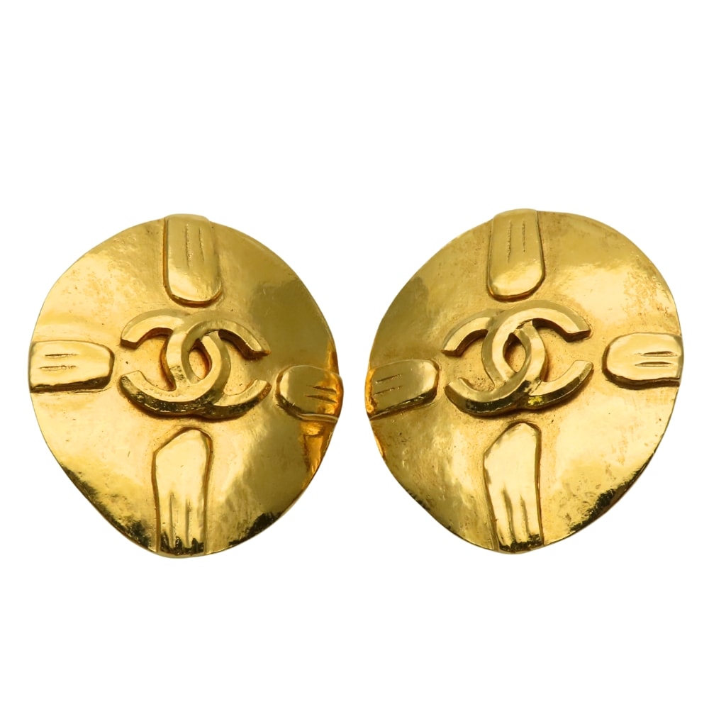 【中古】 シャネル イヤリング ココマーク メタル ゴールド メッキ GP アクセサリー レディース 女性 CHANEL