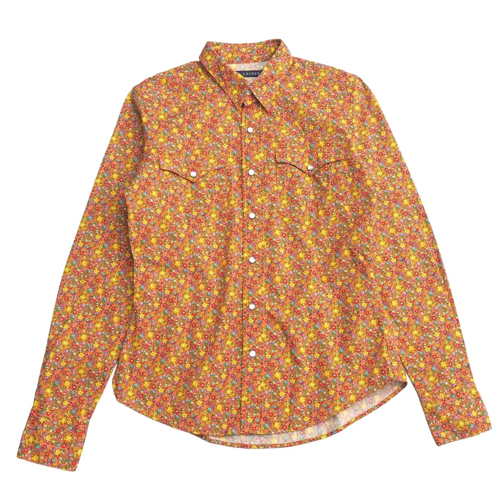 ■美品■RALPH LAUREN ラルフローレン 長袖シャツ サイズ7 花柄 ブランド古着【中古】20260609/RA9730