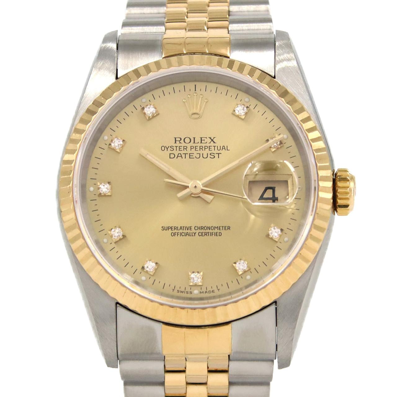 ロレックス デイトジャスト 16233G. SSxYG 自動巻 X番