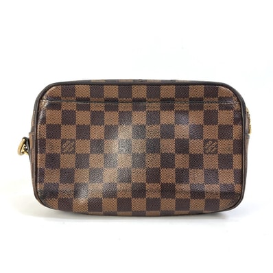 ルイヴィトン LOUIS VUITTON ポシェット サンポール N41219 ダミエ ポーチ ストラップ付 セカンドバッグ ダミエキャンバス エベヌ ブラウン