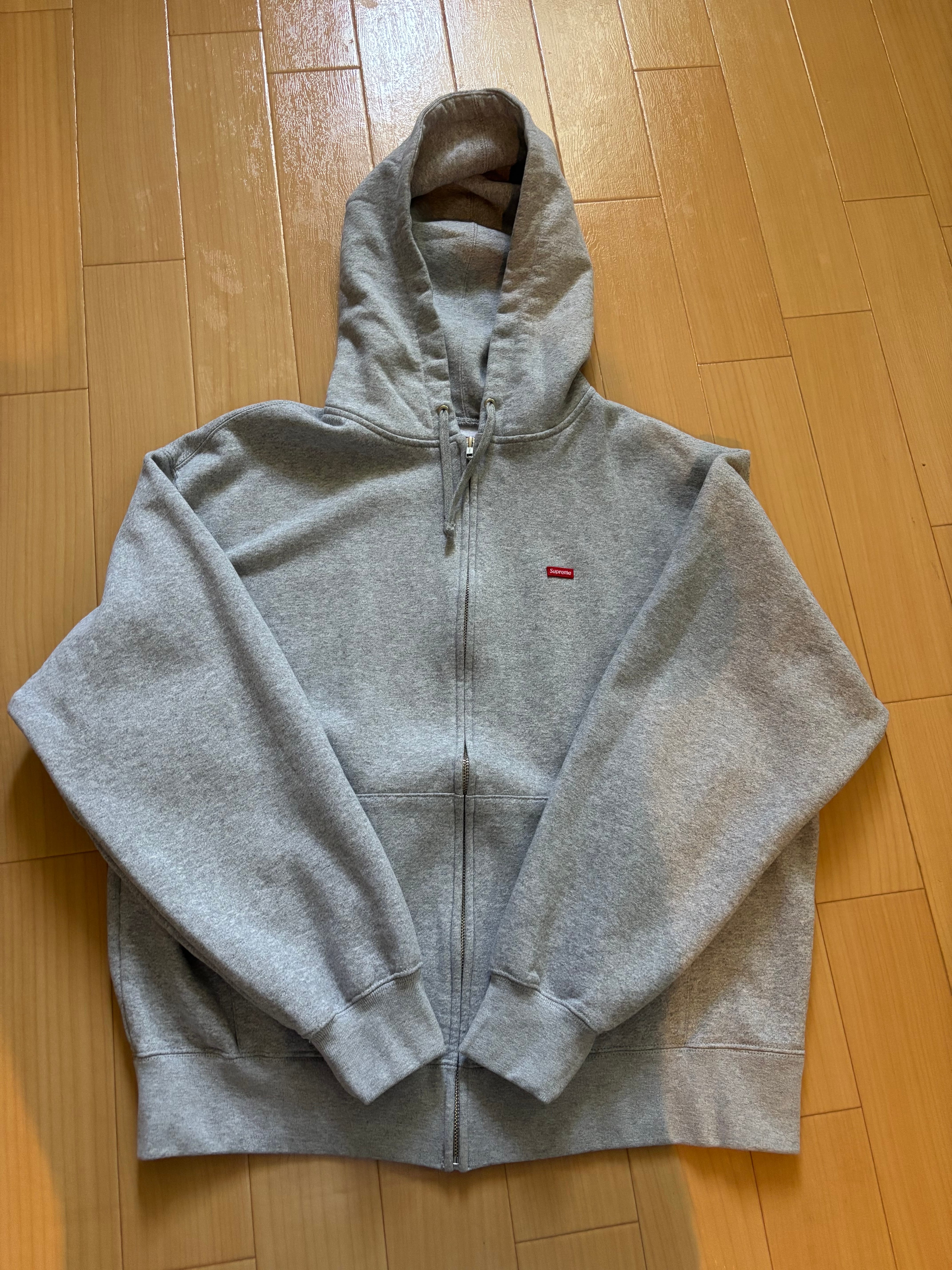 Supreme Small Box Zip Up Hooded Sweatshirt (25FW) "Heather Grey"