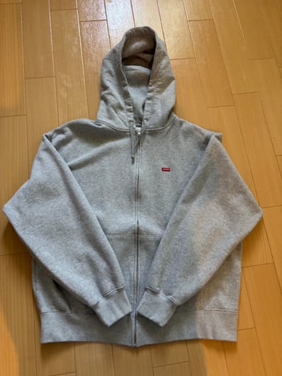 Supreme Small Box Zip Up Hooded Sweatshirt (25FW) "Heather Grey"