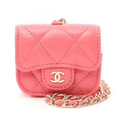 シャネル CHANEL マトラッセ 携帯・スマホアクセサリー アクセサリー ラムスキン(羊革) レディース ピンク系 AP1739 【中古】