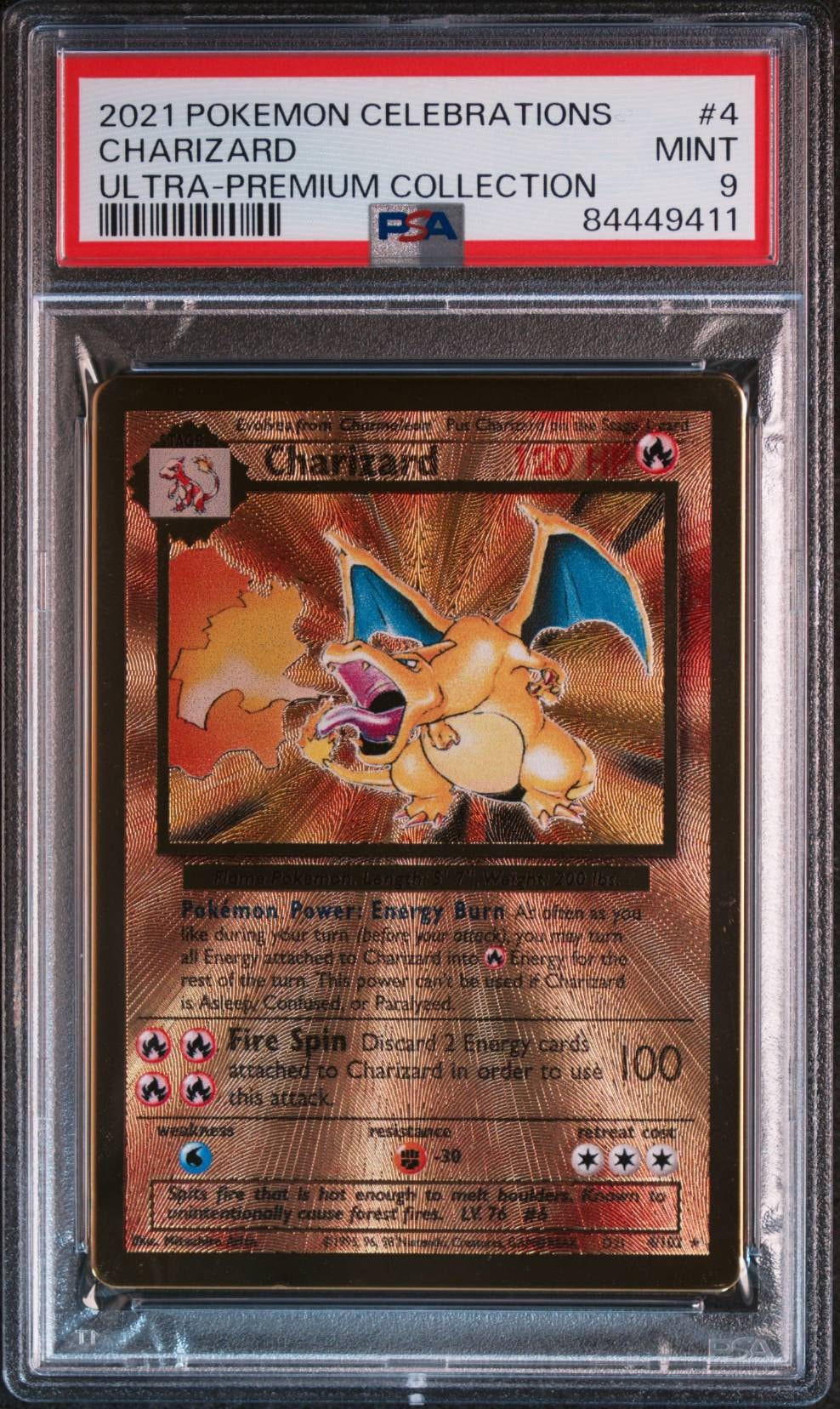 PSA9】リザードン R :メタルカード [4/102]【英語版】(プロモーション