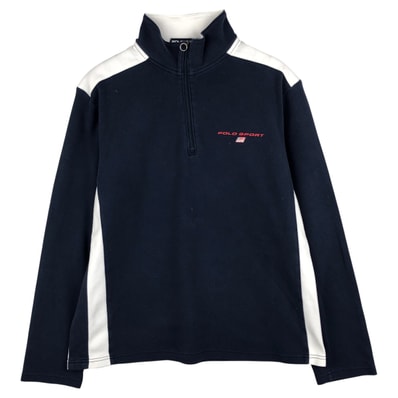 古着 90年代 ラルフローレン Ralph Lauren POLO SPORT ポロスポーツ ハーフジップ ワンポイントロゴスウェットシャツ トレーナー メンズL相当 ヴィンテージ/eaa606551