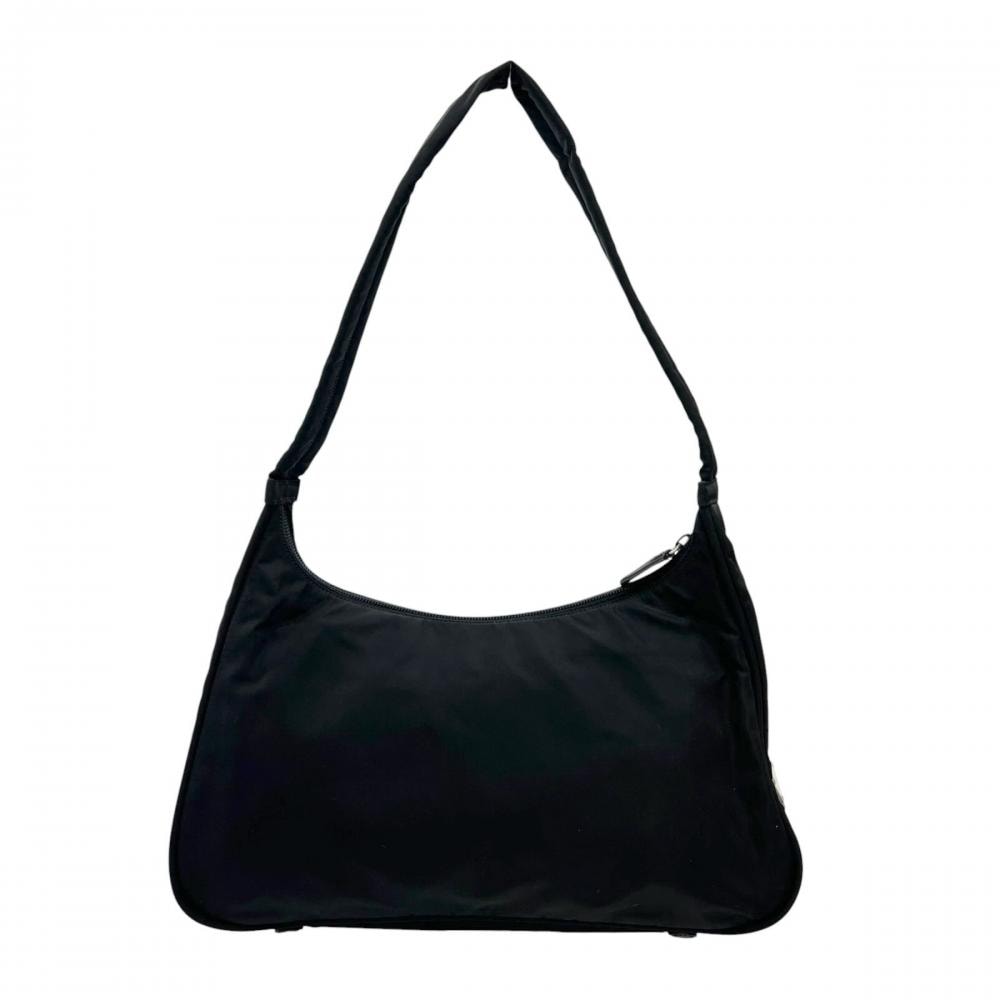 PRADA プラダ ショルダーバッグ テスート ワンショルダー 肩掛け ナイロン    ブラック 黒 シルバー金具 レディース【中古品】