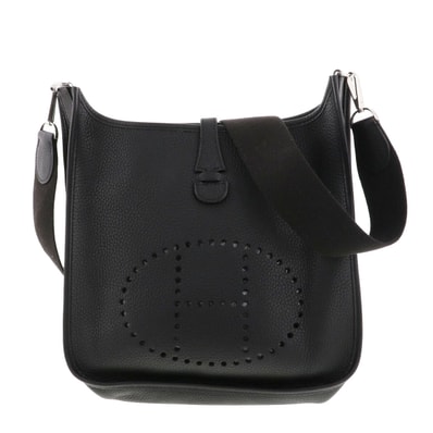 【値下げ】HERMES エルメス エヴリン 2 PM ショルダーバッグ トリヨンクレマンス ブラック シルバー金具 □H刻印 エブリン ドゥ II レディース【中古】