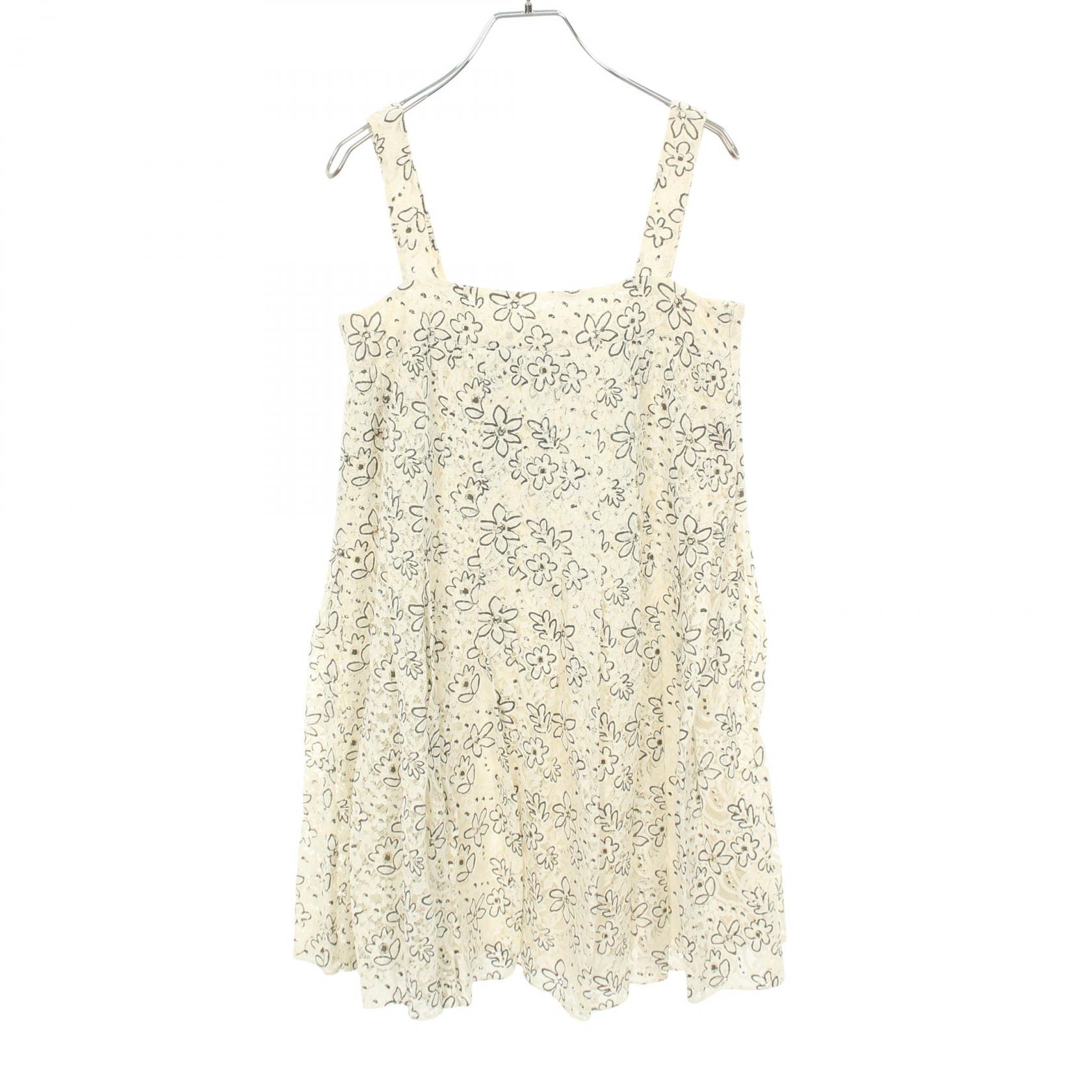 シャネル CHANEL ココマークボタン ワンピース 衣料品 トップス コットン レディース ホワイト系 / グレー系 M9740 【中古】