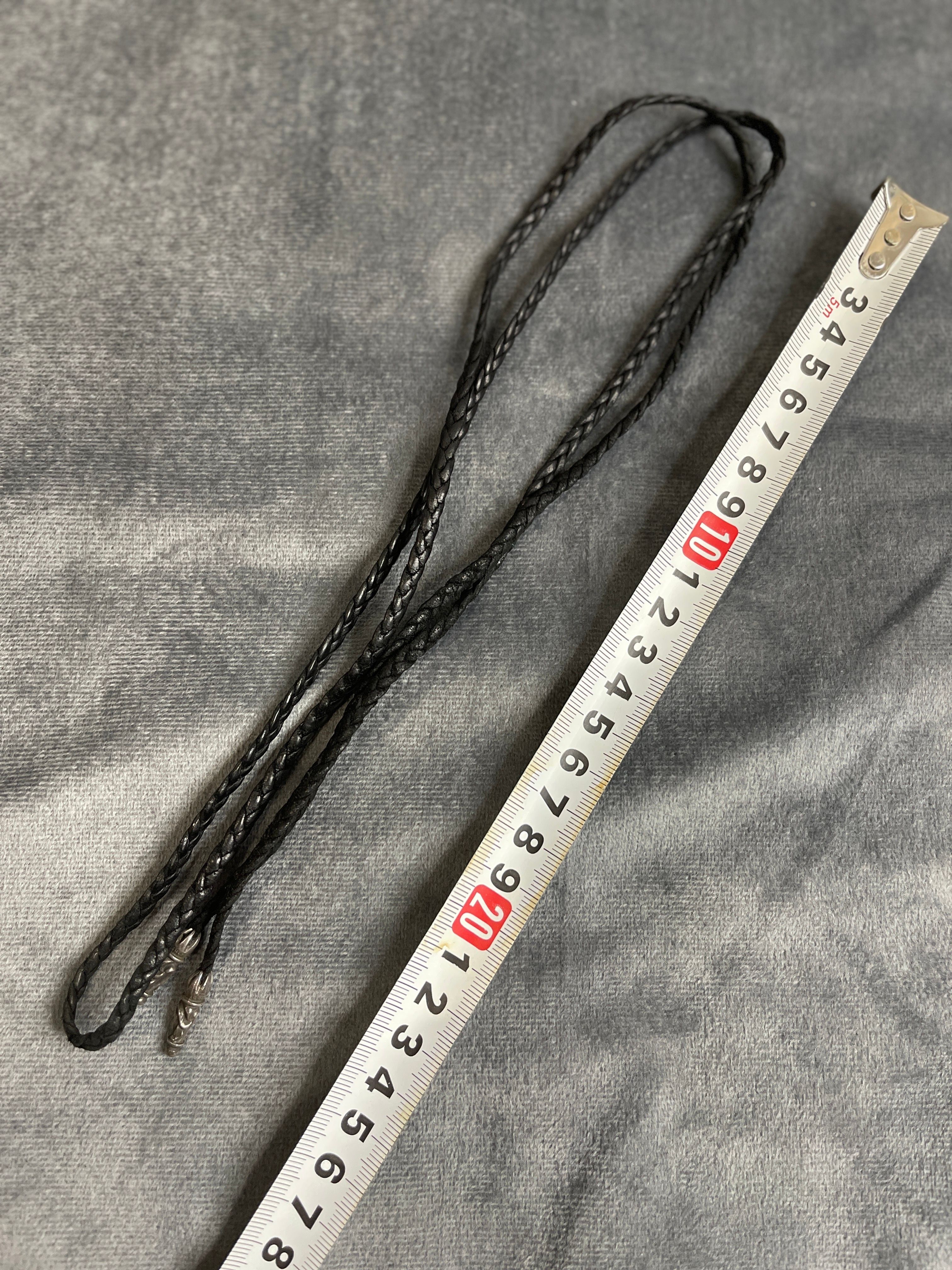 Chrome Hearts Tiny Scroll Leather Blade Chip "Silver"