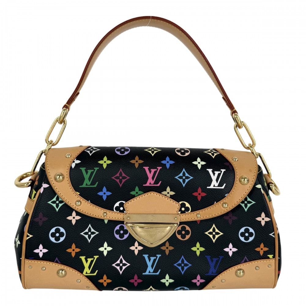LOUIS VUITTON ルイヴィトン ハンドバッグ ビバリーMM セミショルダーバッグ チェーン 肩掛け M40204 モノグラムマルチカラー    ブラック 黒 ゴールド金具 レディース 美品【中古品】
