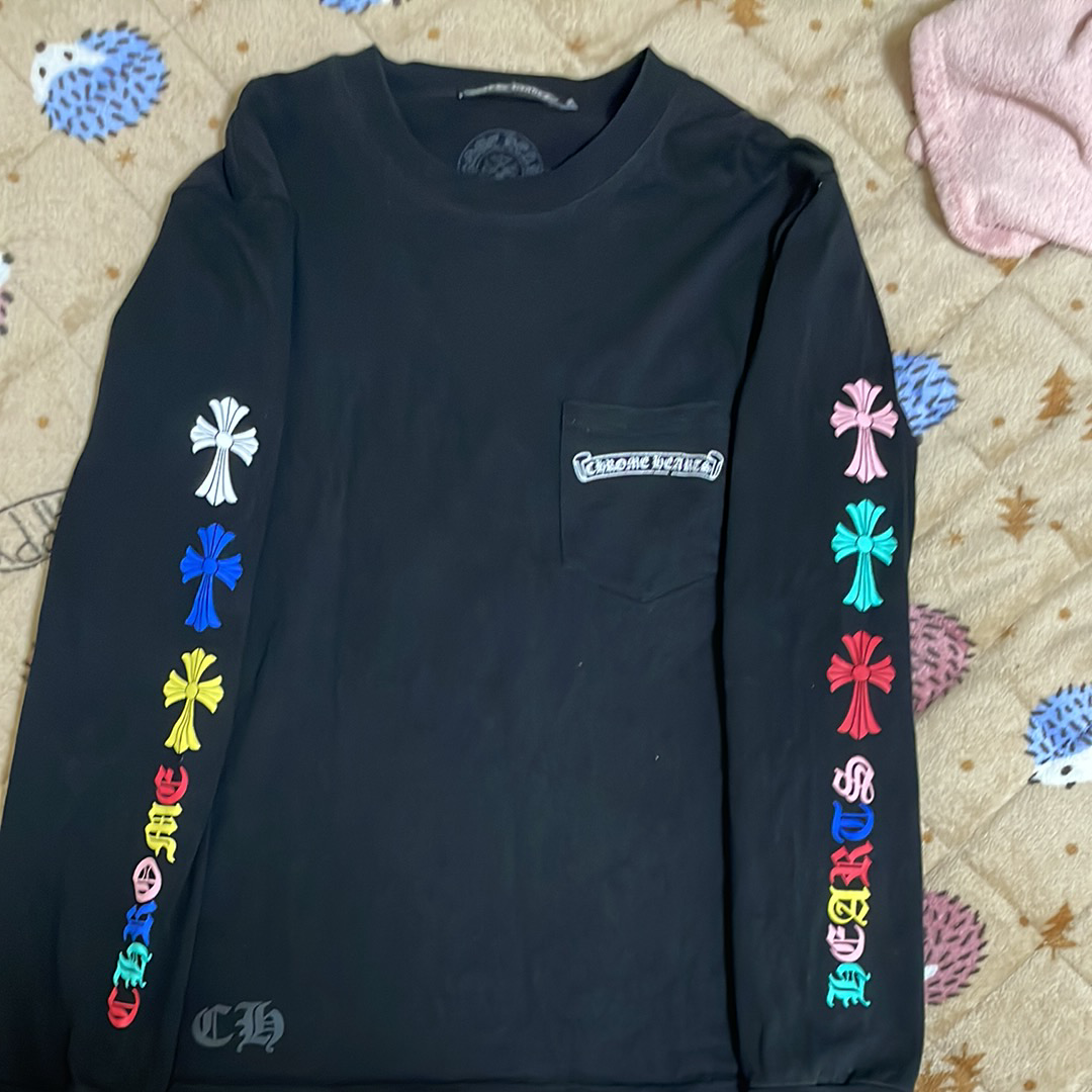 Chrome Hearts Cemetery Cross L/S T-Shirt "Black/Multicolor"