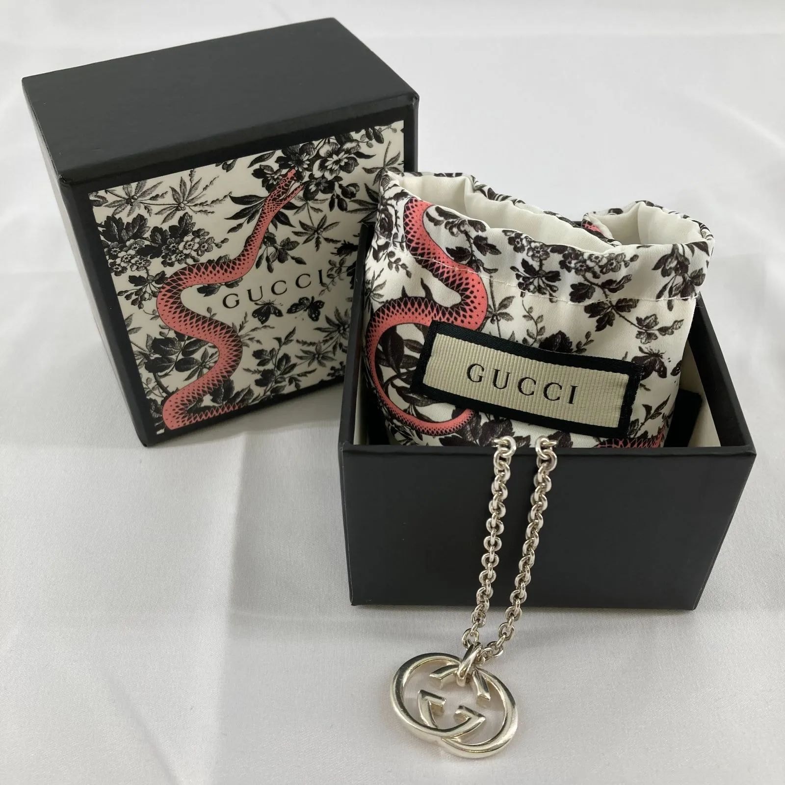 GUCCI(グッチ)インターロッキング  ネックレス Ag925 シルバー