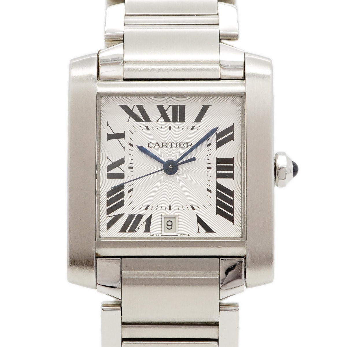 ★最終価格★SALE【6wec0238】カルティエ タンクフランセーズLM W51002Q3 シルバー文字盤【中古】腕時計 メンズ
