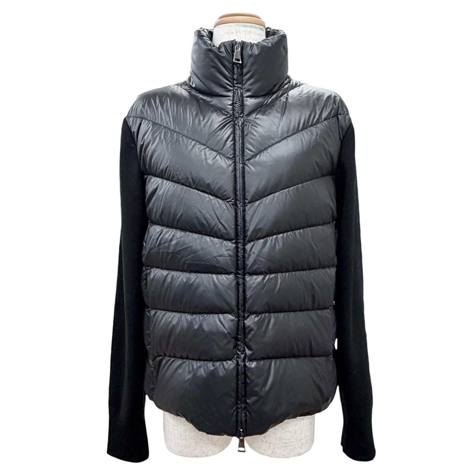 極美品 モンクレール ダウンジャケット CARDIGAN TRICOT 黒 M