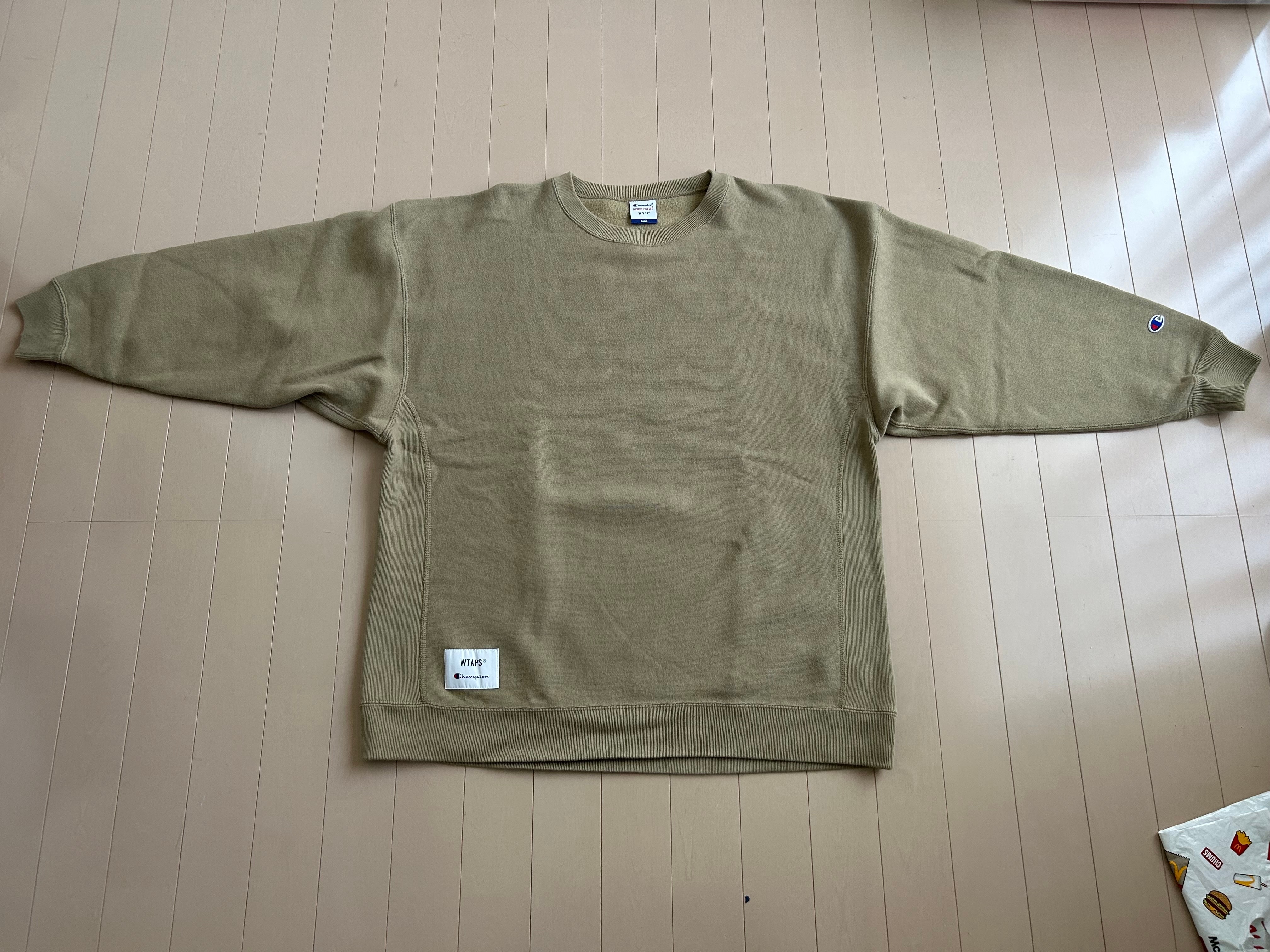 Wtaps ACADEMY / CREW NECK / COTTON. CHAMPION. REVERSE WEAVE "Beige" (780)