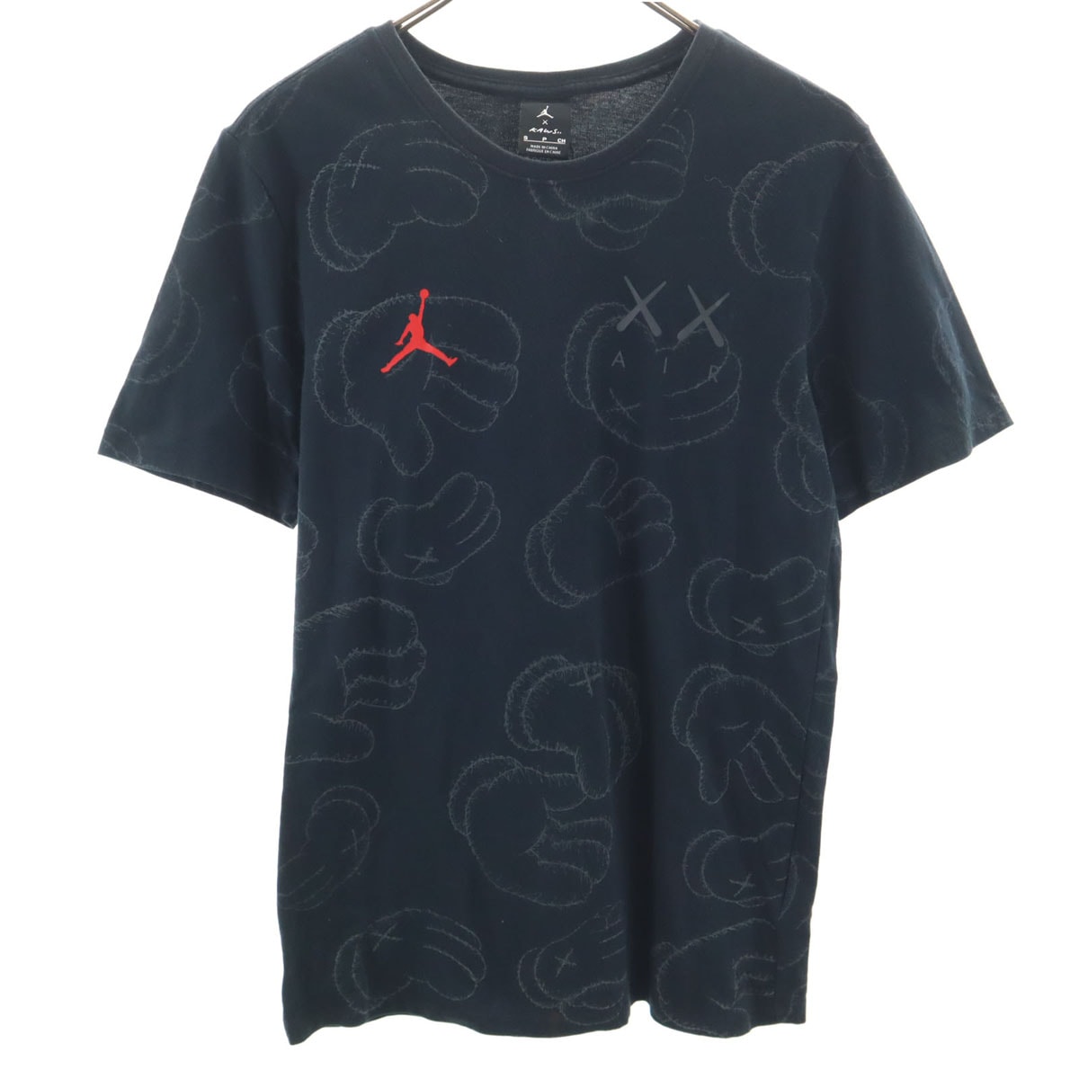 NIKE AIR JORDAN ナイキ エアジョーダン KAWS カウズ コラボ 半袖 Tシャツ S ブラック