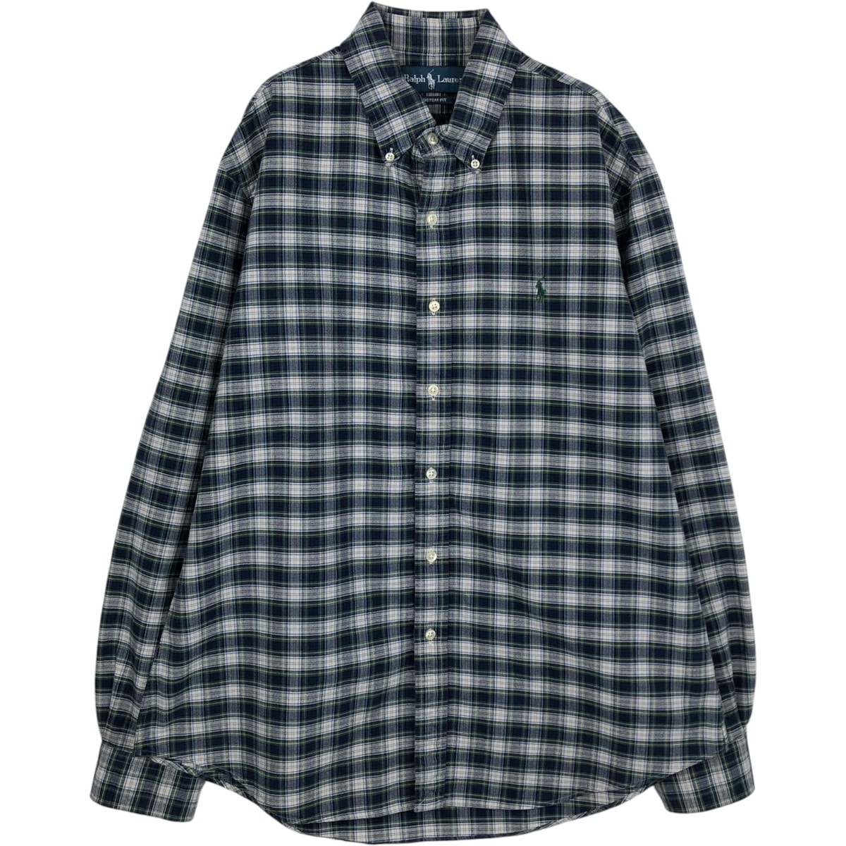 古着 ラルフローレン Ralph Lauren CUSTOM FIT 長袖 ボタンダウンチェックシャツ メンズL相当 ボタンダウン/eaa649266