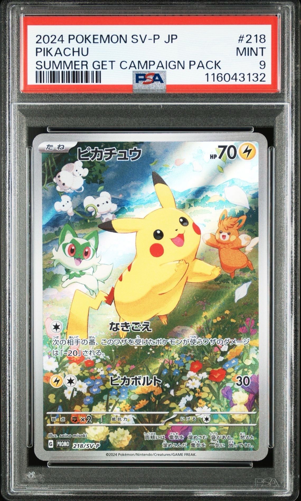 ピカチュウ P [SV-P 218](プロモカードパック「ポケカの夏がキタ!プロモカードGetキャンペーン!」)