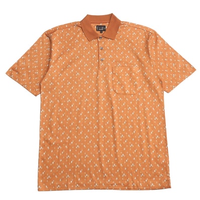 ■美品■Dunhill ダンヒル ポロシャツ サイズL ダイス 総柄 半袖 ブランド古着【中古】20260609/RA9649