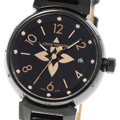 ☆良品 ルイ・ヴィトン タンブール オールブラックPM レディース 【中古】