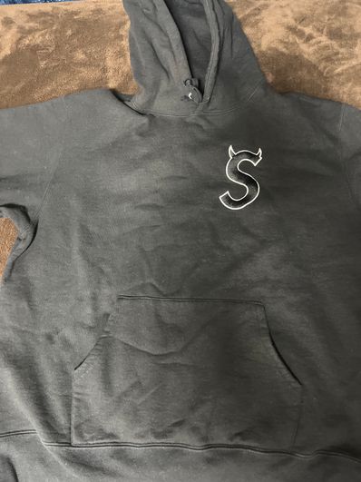 Supreme S Logo Hooded Sweatshirt "Black"