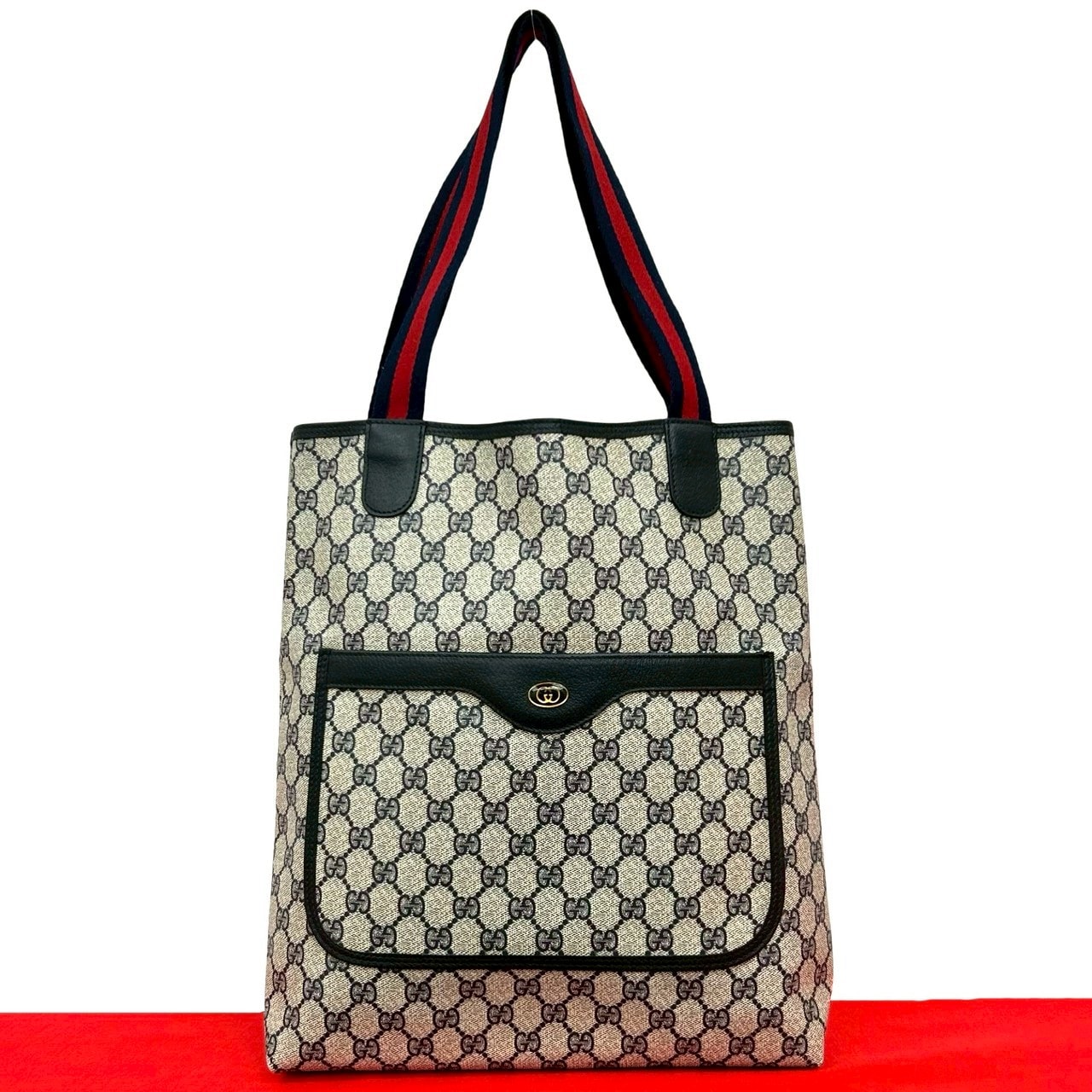 B (目立った傷や汚れなし)】GUCCI グッチ シェリーライン GG ロゴ PVC