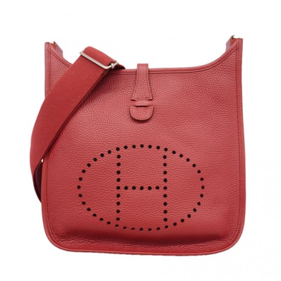 【6gd5222】エルメス ショルダーバッグ エヴリン3PM トリヨンクレマンス ローズウッド シルバー金具 □R刻印【中古】レディース