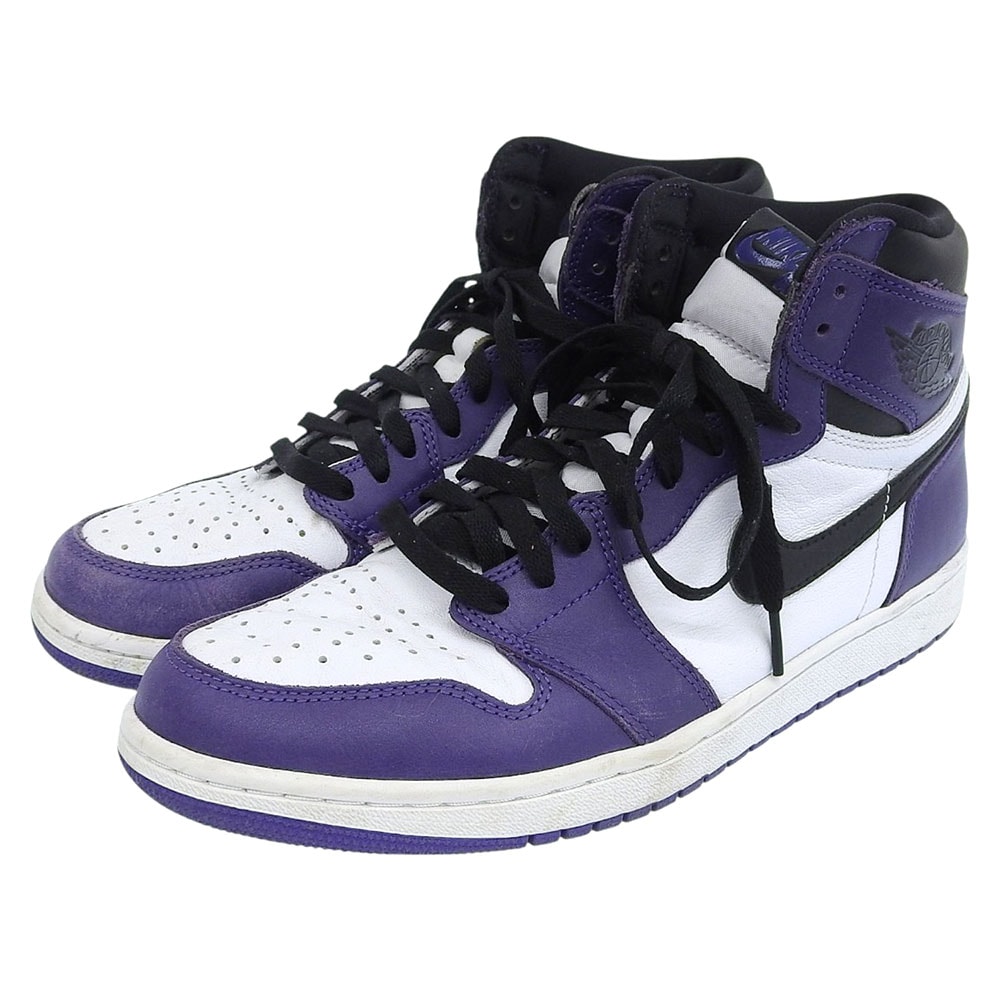 ナイキ Air Jordan 1 Retro High OG スニーカー シューズ メンズ パープル ホワイト 28cm 555088-500 10(US)