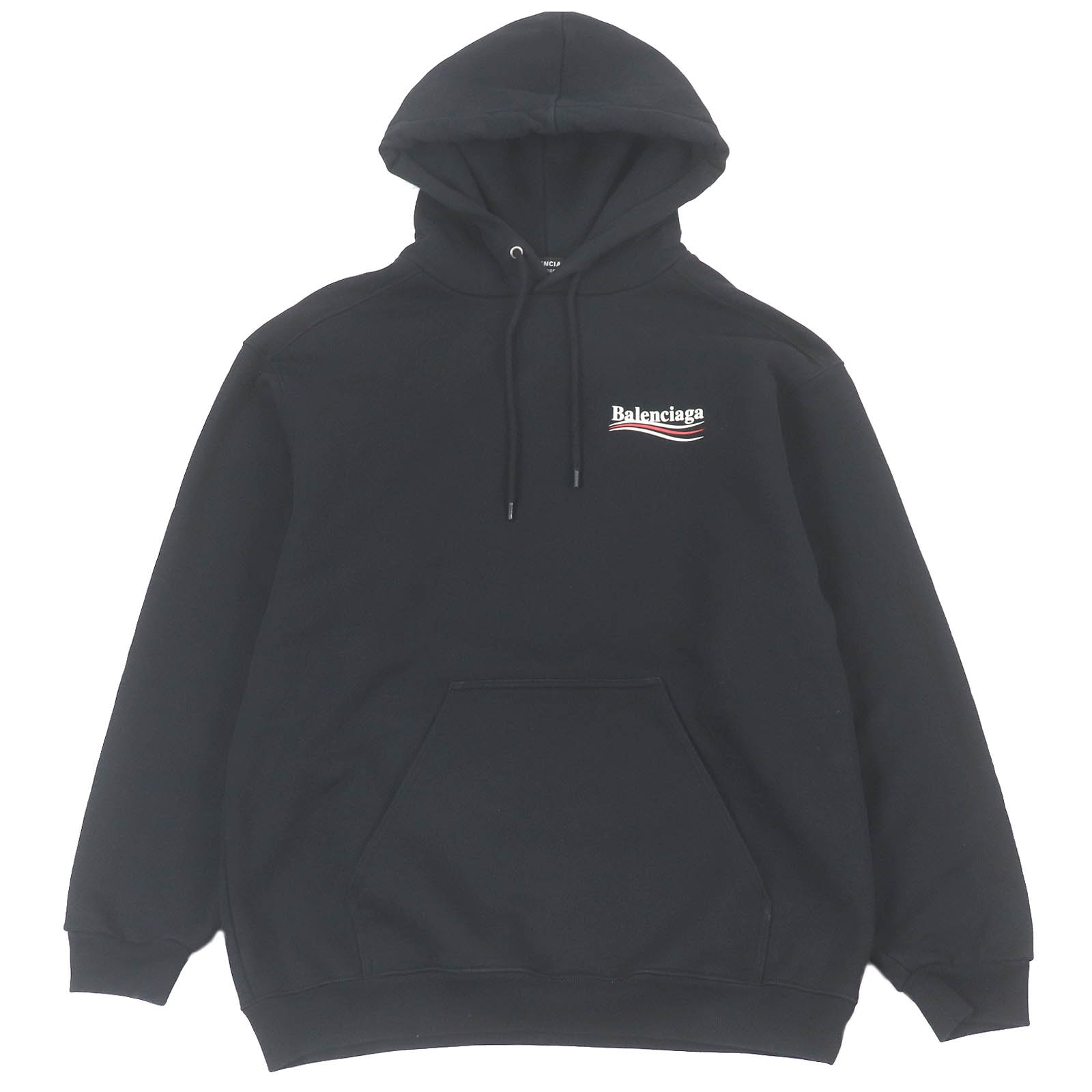 BALENCIAGA MENS Political Campaign Medium Fit Hoodie "Black"