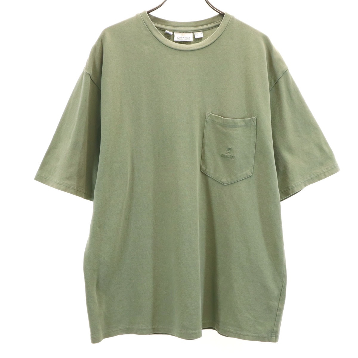 Gramicci グラミチ 半袖 Tシャツ M ピスタチオ系 アウトドア ポケT 鹿の子