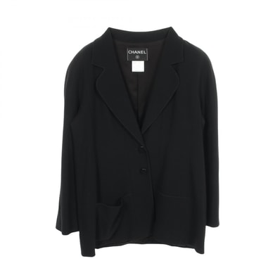 シャネル CHANEL ココマークボタン テーラードジャケット 衣料品 アウター ウール レディース ブラック系 P12416V07184 【中古】