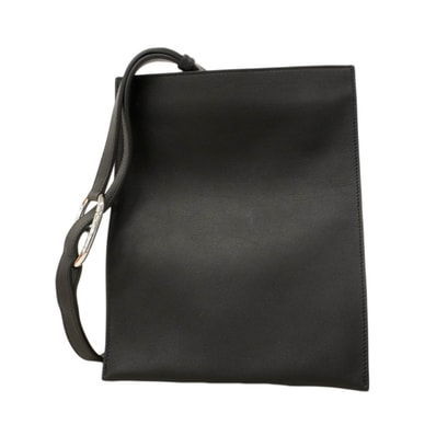 【6ea0460】エルメス ボディバッグ ポッシャンプリュス スイフト ブラック シルバー金具 U刻印【中古】メンズ