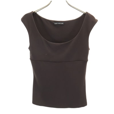 FOXEY NEW YORK フォクシーニューヨーク 日本製 ノースリーブ カットソー ブラウン