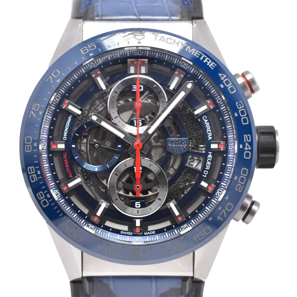 値下 タグホイヤー TAG HEUER CAR201T カレラ クロノグラフ 自動巻き メンズ 箱・保証書付き O#145545