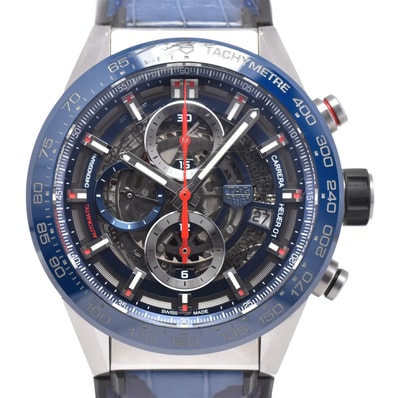 値下 タグホイヤー TAG HEUER CAR201T カレラ クロノグラフ 自動巻き メンズ 箱・保証書付き O#145545