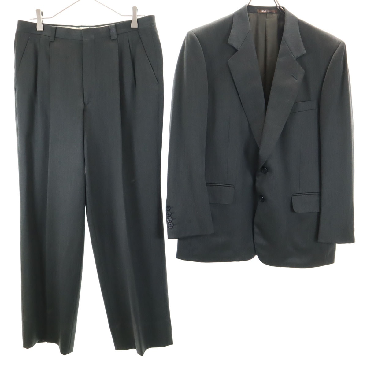 GIVENCHY ジバンシィ 90s ウール オールド スーツ 上下セットアップ グレー