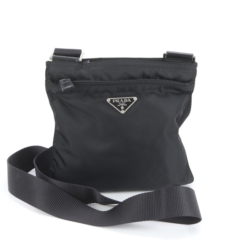 ■美品 プラダ テスート ナイロントライアングルロゴショルダーバッグ
