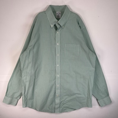 古着 ブルックスブラザーズ Brooks Brothers 長袖シャツ チェック 1818 REGENT XL グリーン系 マルチカラー メンズ