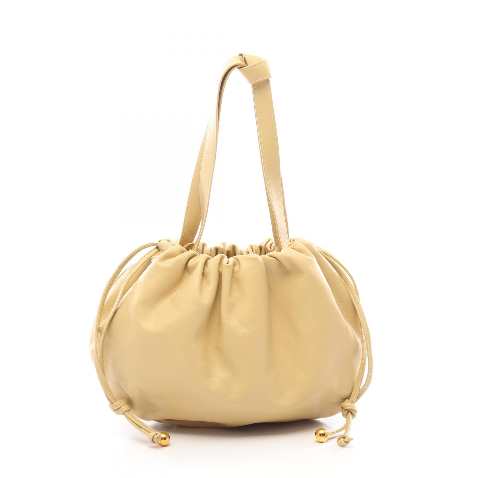 ボッテガヴェネタ BOTTEGA VENETA ザ バルブ ミディアム ハンドバッグ バッグ カーフー レディース ベージュ系 【中古】