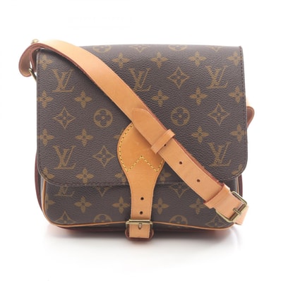 ルイ・ヴィトン LOUIS VUITTON カルトシエールMM ショルダーバッグ バッグ PVCコーティングキャンバス レザー モノグラム レディース ブラウン系 M51253 【中古】
