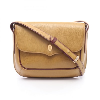 カルティエ CARTIER マストライン ショルダーバッグ バッグ レザー レディース ブラウン系 / ボルドー系 【中古】