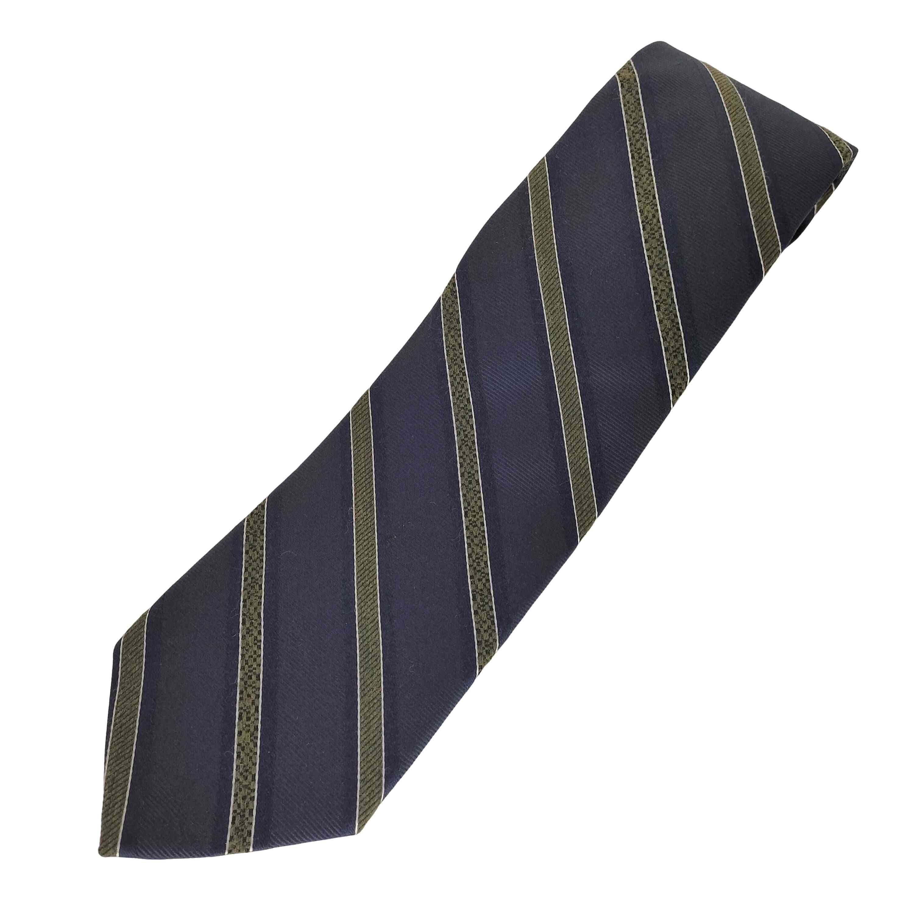 リネン ウール ストライプ ネクタイ【1142450169599】