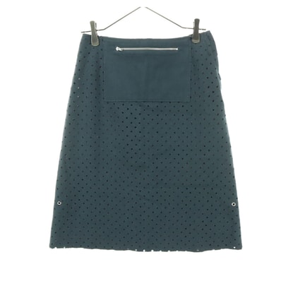 MARC JACOBS LOOK マークジェイコブスルック ドット柄 ミディ丈 タイトスカート 2 グレー系