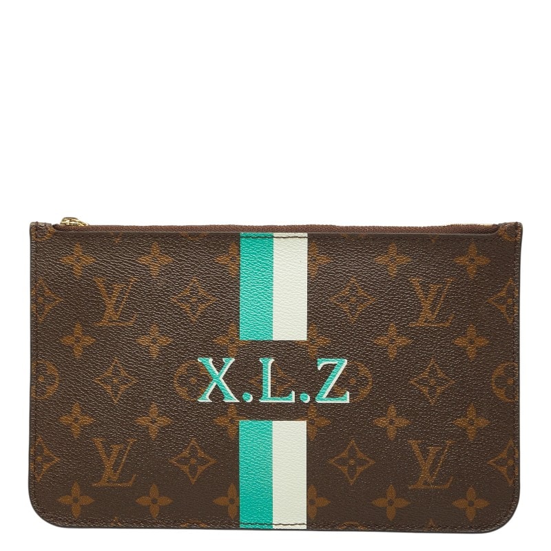 ルイ ヴィトン モノグラム ネヴァーフル付属品 ポーチ ミニクラッチバッグ ブラウン PVC レザー レディース LOUIS VUITTON 【中古】