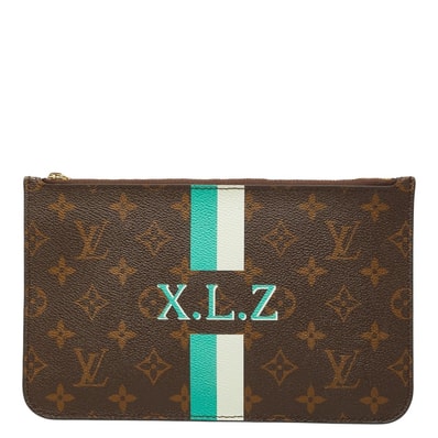 ルイ ヴィトン モノグラム ネヴァーフル付属品 ポーチ ミニクラッチバッグ ブラウン PVC レザー レディース LOUIS VUITTON 【中古】