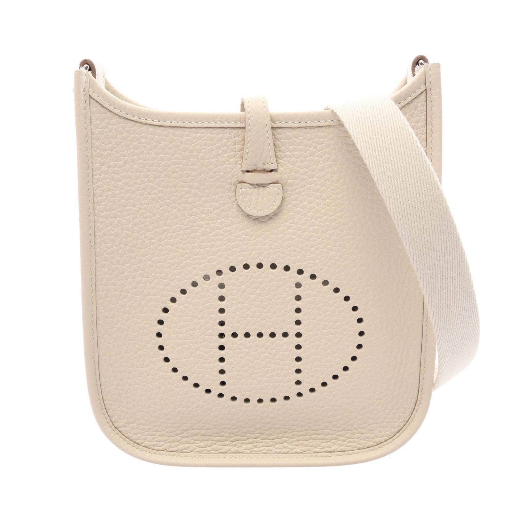 エルメス HERMES エヴリンアマゾンTPM ショルダーバッグ バッグ レザー トリヨンクレマンス トリヨンクレマンス クレ レディース ホワイト系 【中古】