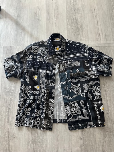 NEIGHBORHOOD BANDANA . TYPE-B / C-SHIRT . SS "Black"