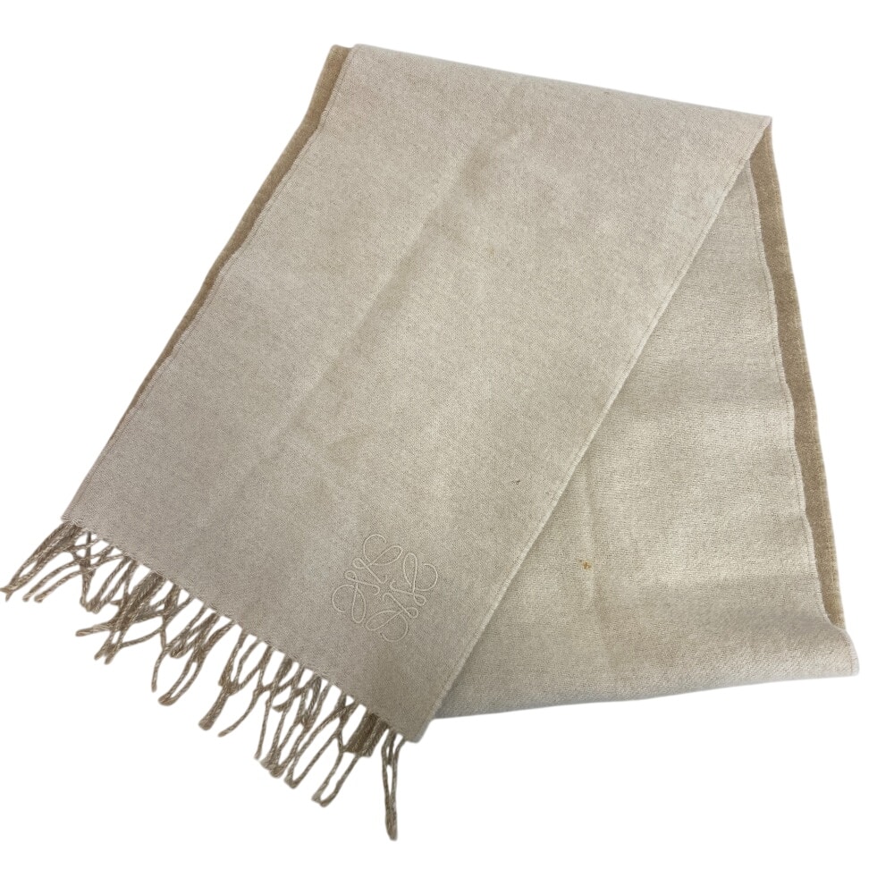 ロエベ LOEWE マフラー アナグラム ベージュ